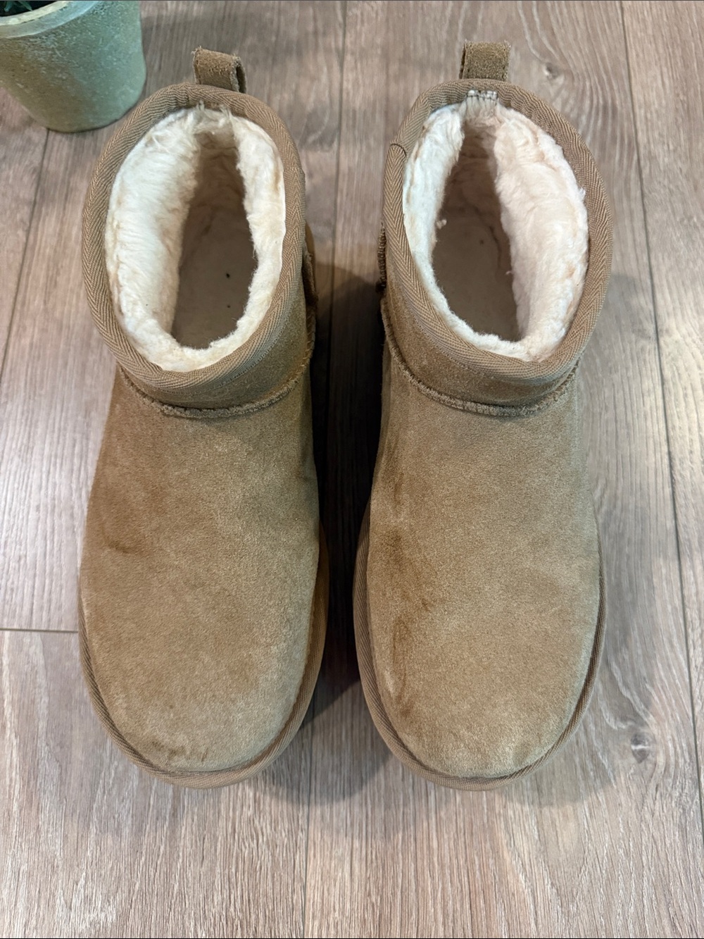 UGG ULTRA MINI PLATFORM BOOTS IN CHESTNUT EEEUC SIZE 10 - Picture 5 of 11